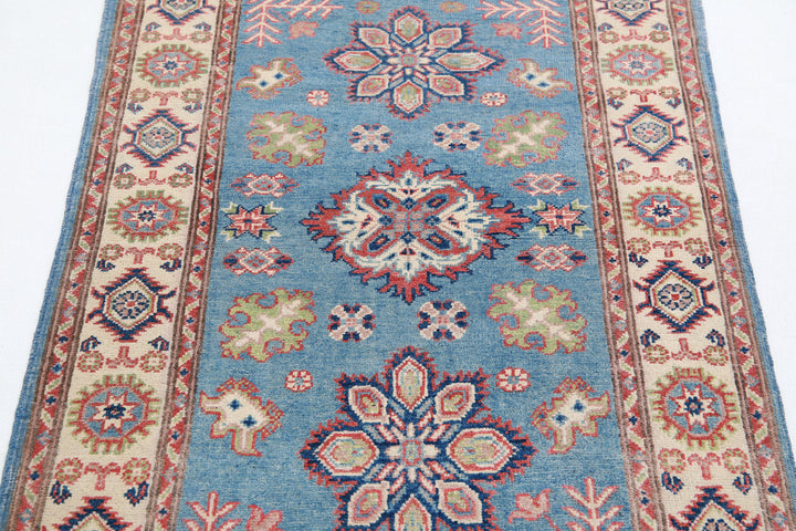Hand Knotted Tribal Kazak Wool Rug 2' 11" x 4' 8" - No. AT20056