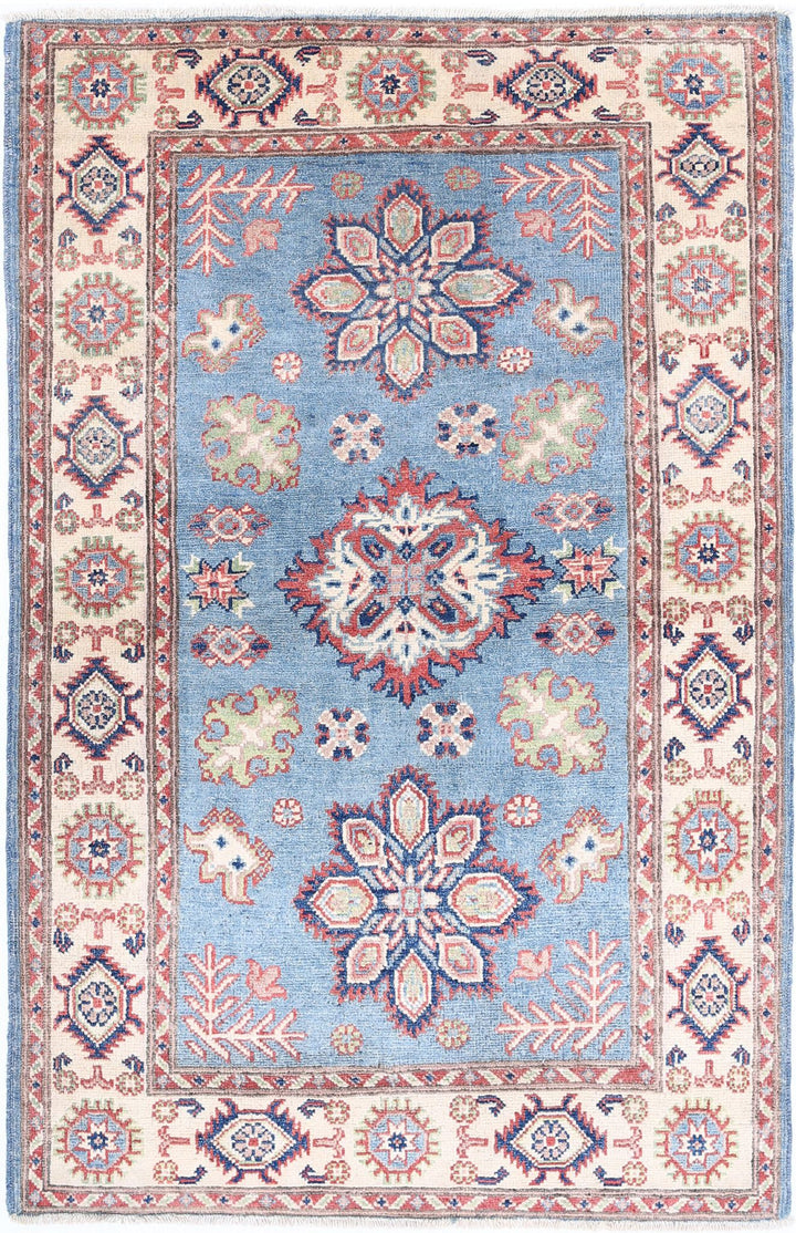 Hand Knotted Tribal Kazak Wool Rug 2' 11" x 4' 8" - No. AT20056