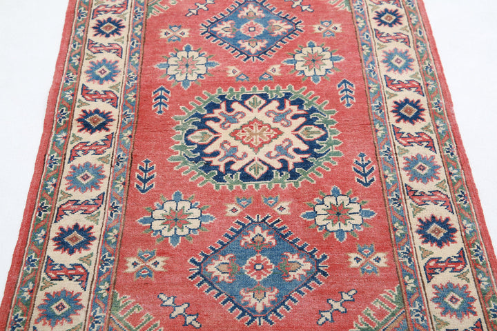 Hand Knotted Tribal Kazak Wool Rug 3' 1" x 5' 2" - No. AT63029