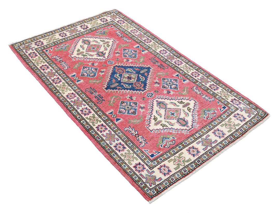 Hand Knotted Tribal Kazak Wool Rug 3' 0" x 5' 0" - No. AT81984