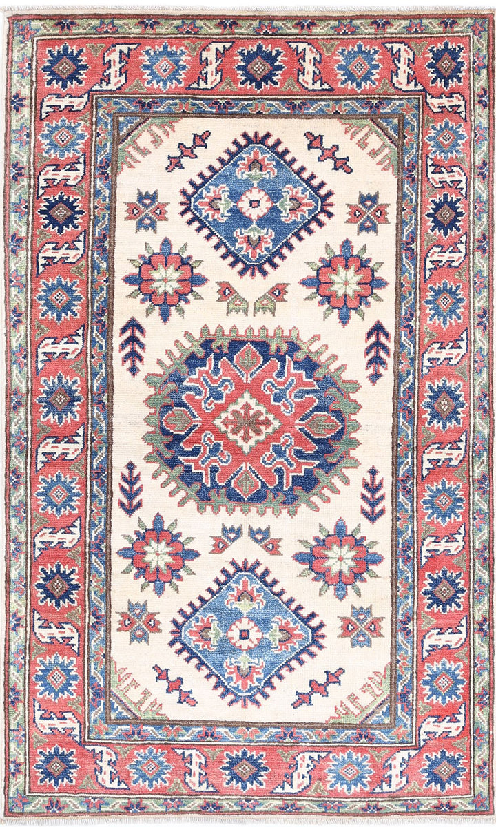 Hand Knotted Tribal Kazak Wool Rug 2' 10" x 4' 11" - No. AT22998