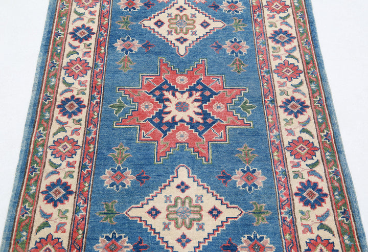 Hand Knotted Tribal Kazak Wool Rug 3' 2" x 4' 10" - No. AT97115