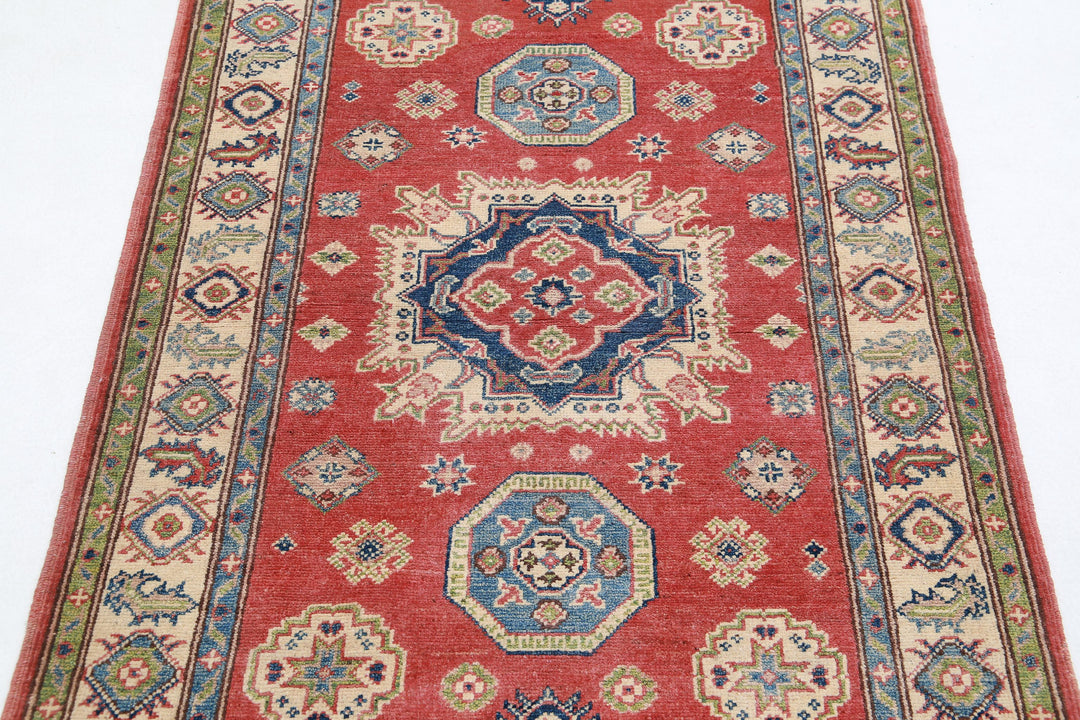 Hand Knotted Tribal Kazak Wool Rug 3' 3" x 4' 9" - No. AT80331