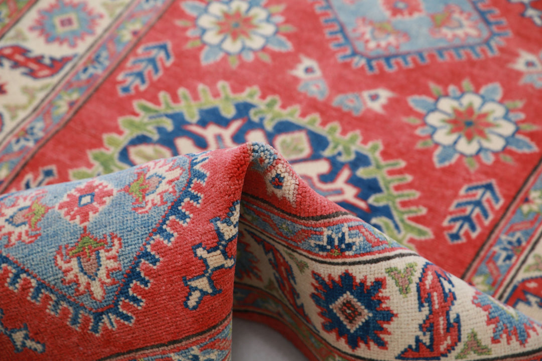 Hand Knotted Tribal Kazak Wool Rug 3' 0" x 4' 8" - No. AT48315