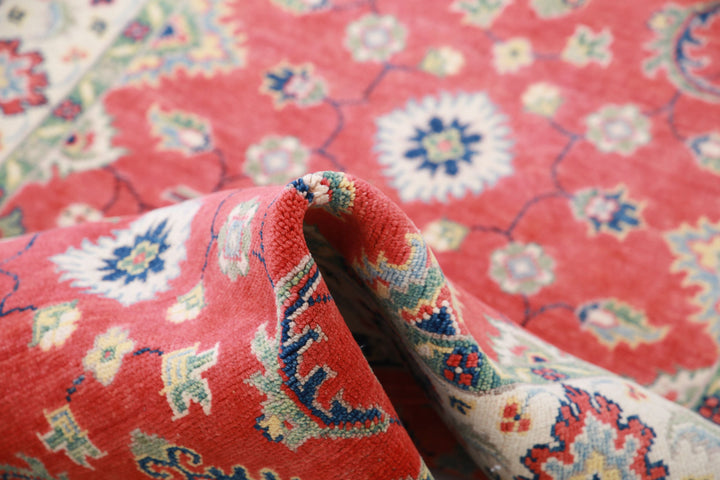 Hand Knotted Tribal Kazak Wool Rug 3' 4" x 4' 9" - No. AT95531