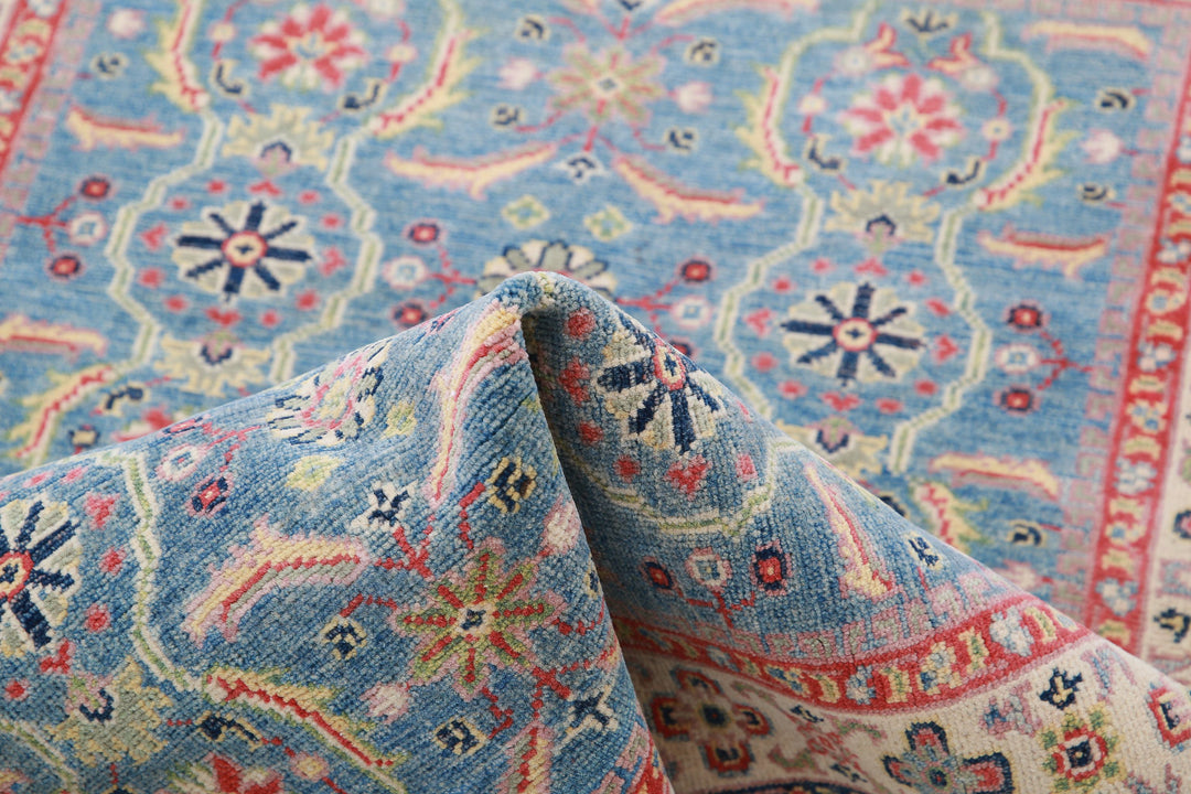 Hand Knotted Tribal Kazak Wool Rug 3' 2" x 4' 5" - No. AT16253