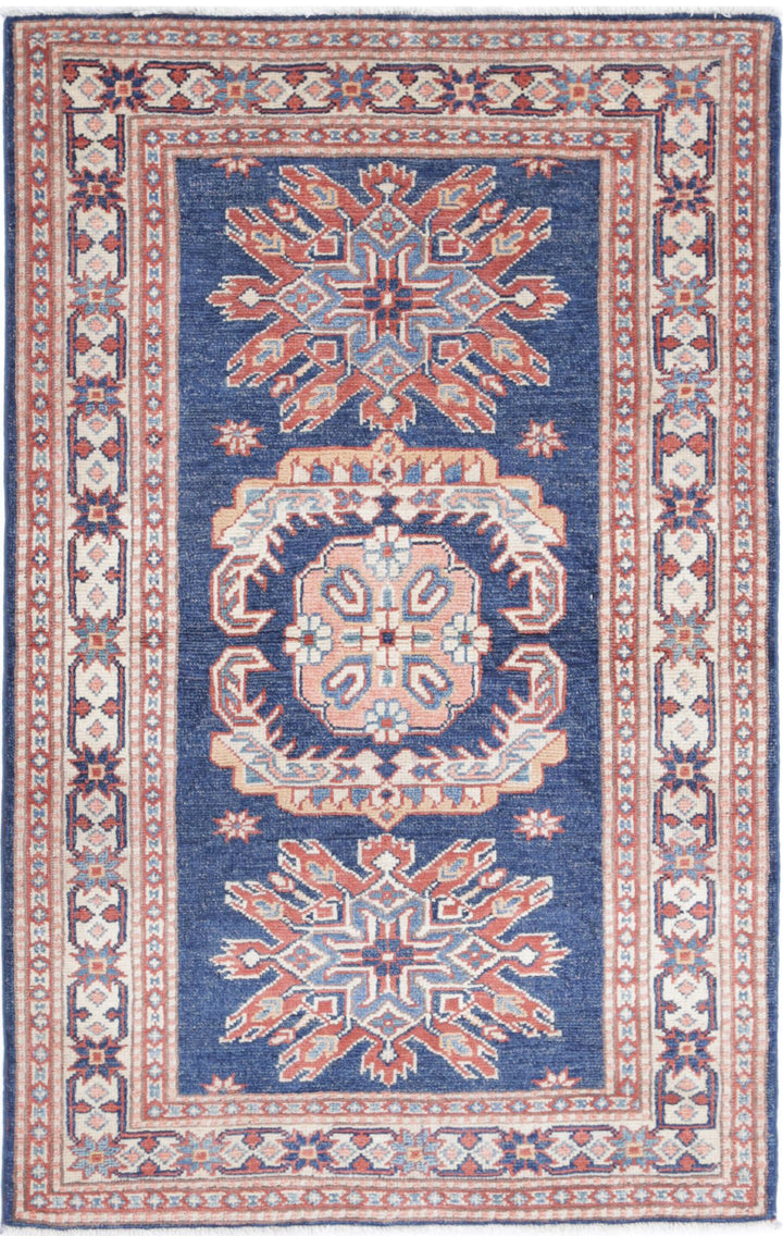 Hand Knotted Tribal Kazak Wool Rug 3' 0" x 4' 10" - No. AT91691