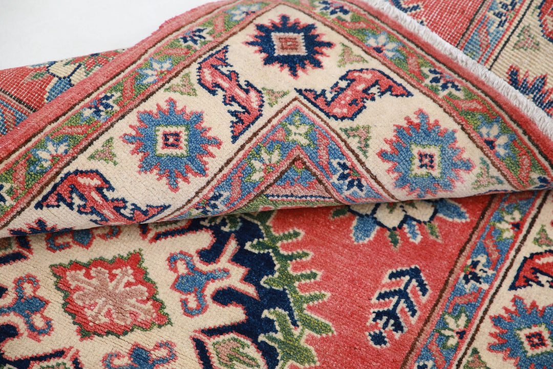 Hand Knotted Tribal Kazak Wool Rug 3' 1" x 4' 9" - No. AT69096