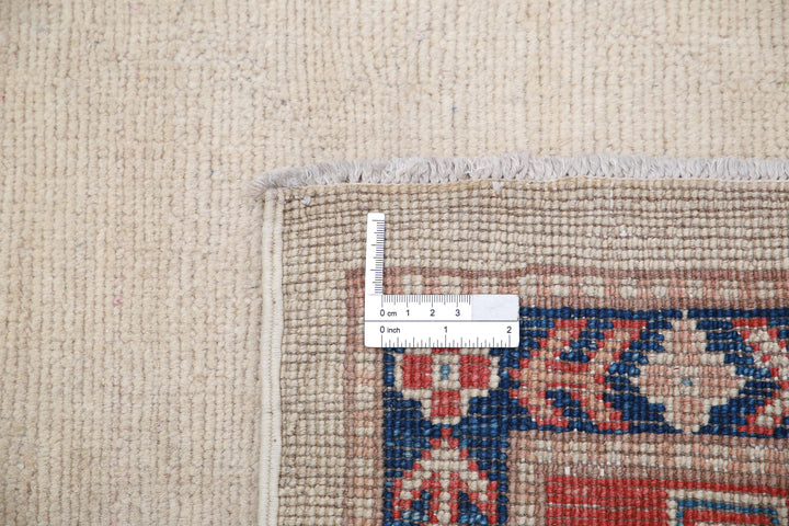 Hand Knotted Tribal Kazak Wool Rug 6' 2" x 9' 2" - No. AT68328