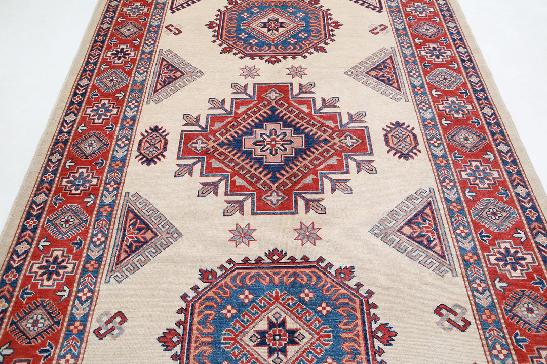 Hand Knotted Tribal Kazak Wool Rug 6' 0" x 8' 11" - No. AT87690