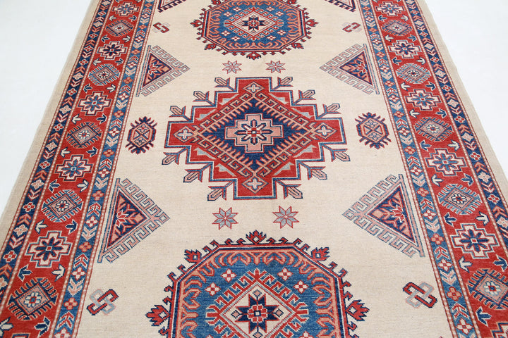 Hand Knotted Tribal Kazak Wool Rug 6' 0" x 8' 11" - No. AT87690