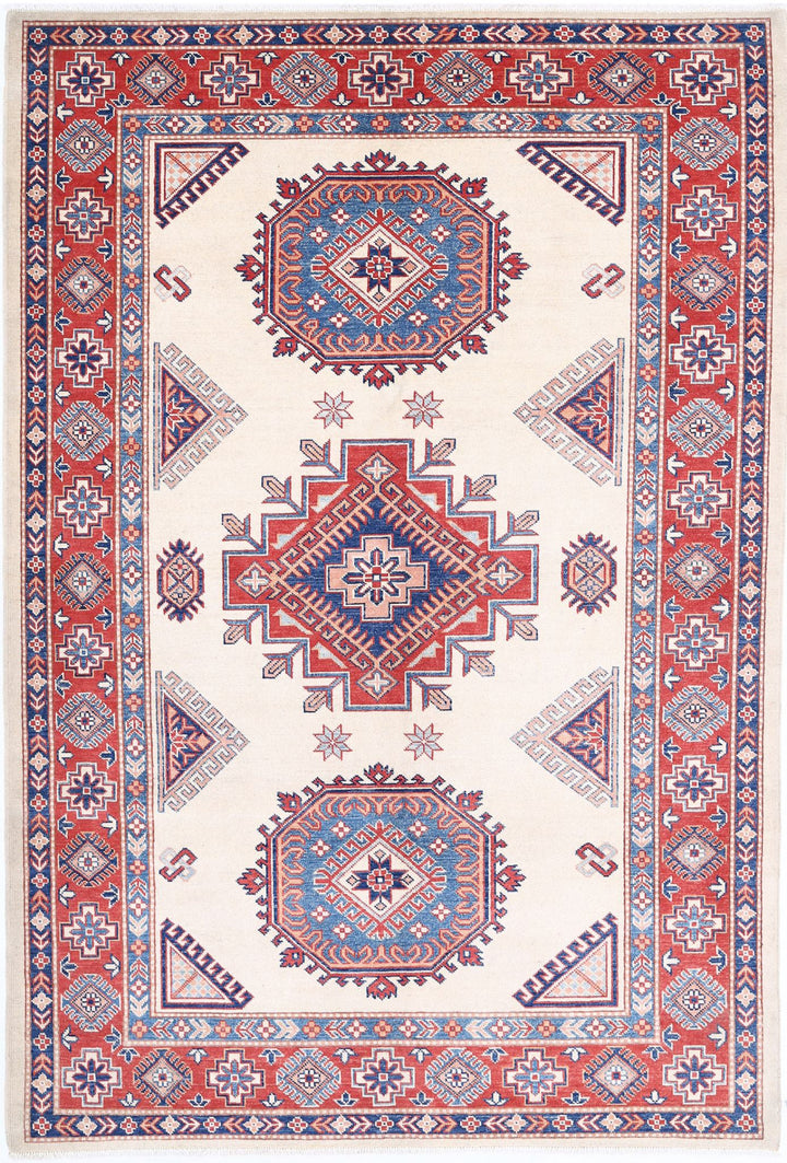 Hand Knotted Tribal Kazak Wool Rug 6' 0" x 8' 11" - No. AT87690