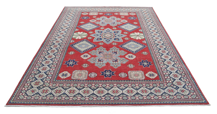 Hand Knotted Tribal Kazak Wool Rug 6' 8" x 9' 10" - No. AT44070