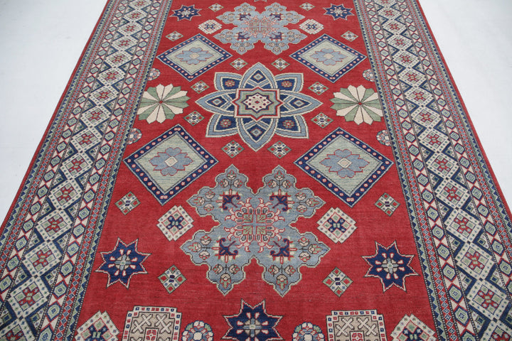 Hand Knotted Tribal Kazak Wool Rug 6' 8" x 9' 10" - No. AT44070