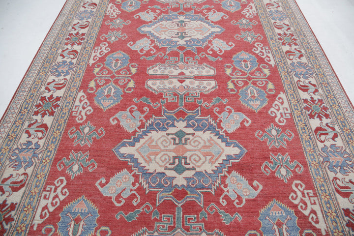 Hand Knotted Tribal Kazak Wool Rug 7' 8" x 10' 8" - No. AT58573