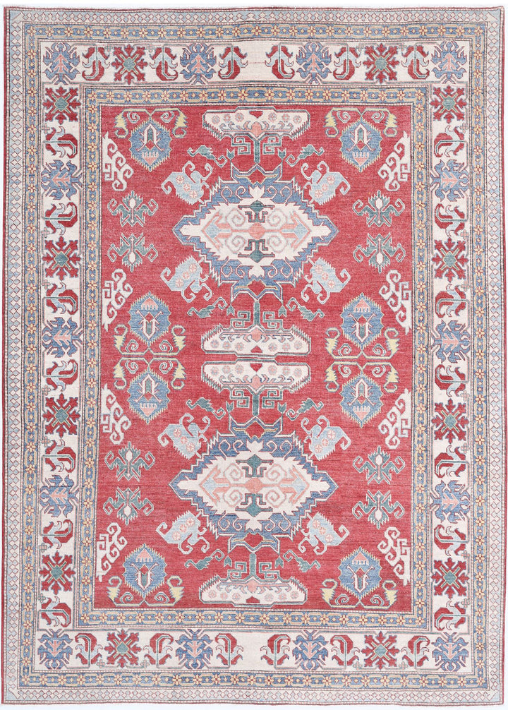 Hand Knotted Tribal Kazak Wool Rug 7' 8" x 10' 8" - No. AT58573