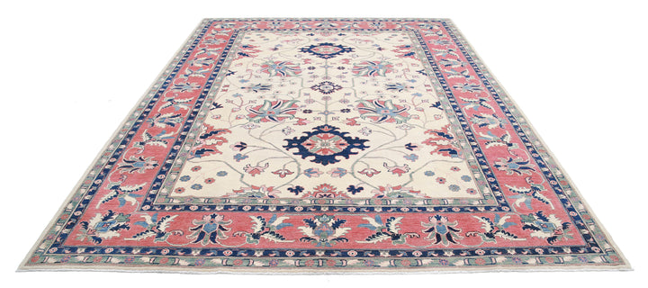 Hand Knotted Tribal Kazak Wool Rug 8' 6" x 11' 8" - No. AT86722
