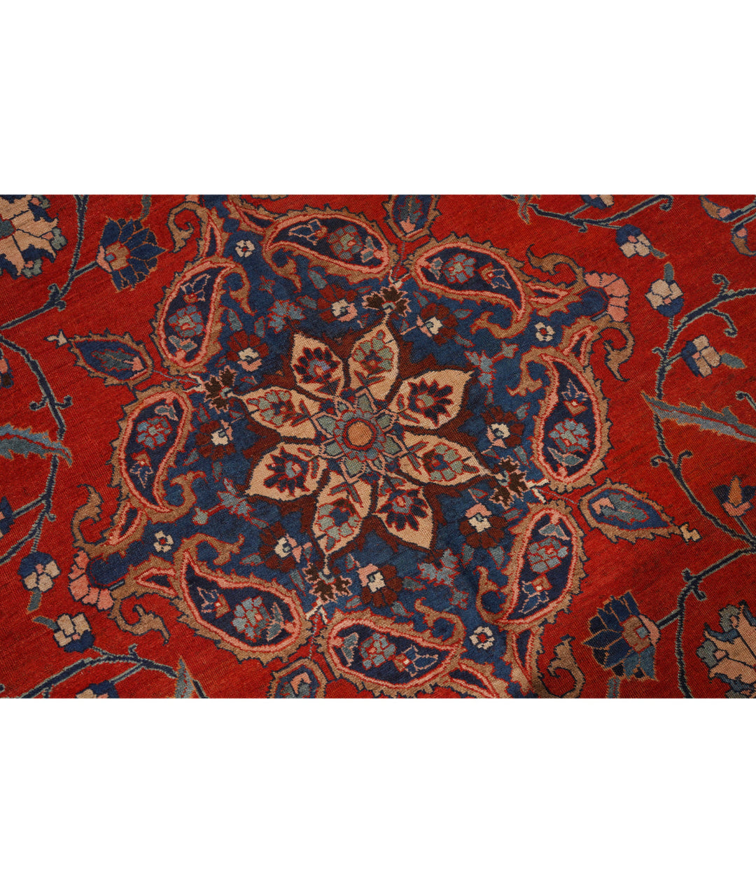 Hand Knotted Antique Persian Tabriz Wool Rug 9' 0" x 12' 3" - No. AT47348