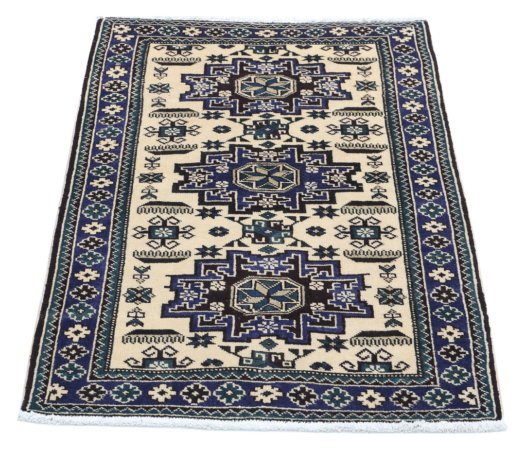 Hand Knotted Persian Kazak Wool Rug 2' 5" x 3' 4" - No. AT58677