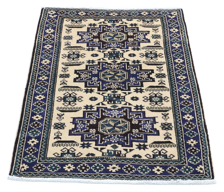 Hand Knotted Persian Kazak Wool Rug 2' 5" x 3' 4" - No. AT58677