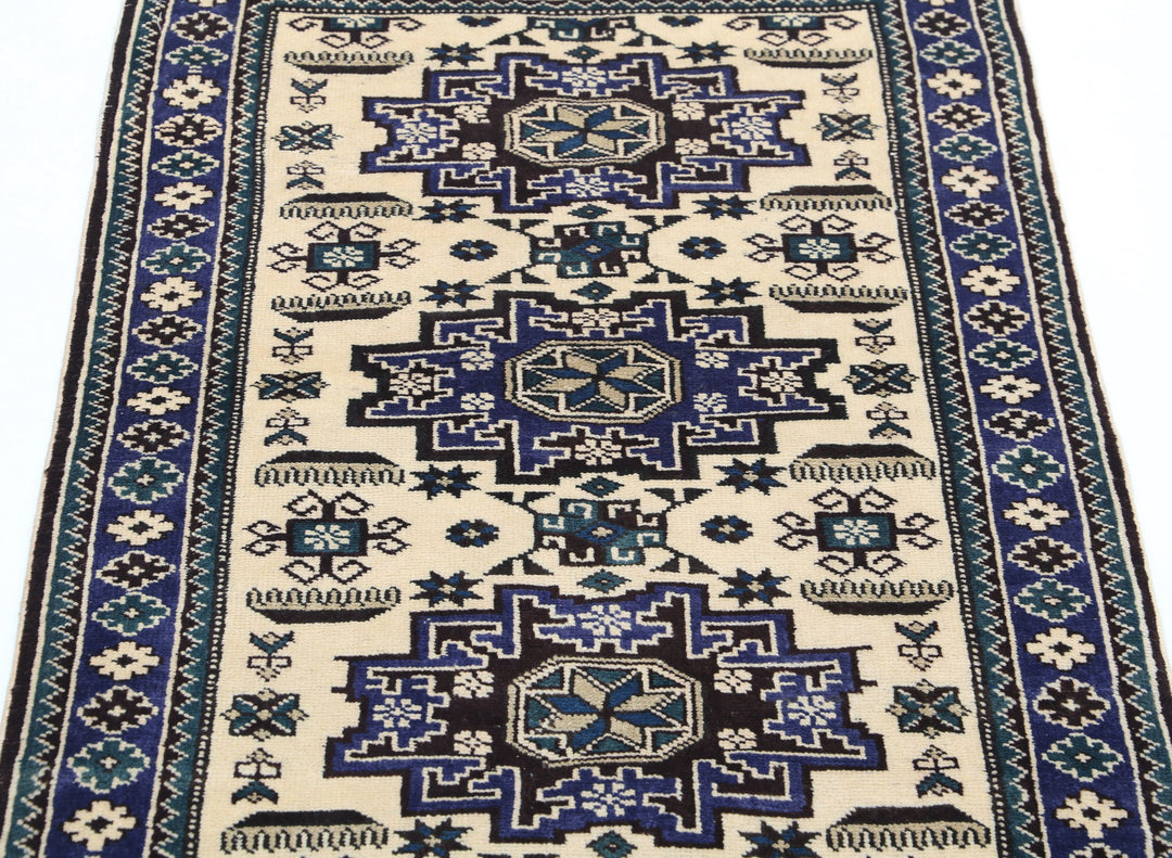Hand Knotted Persian Kazak Wool Rug 2' 5" x 3' 4" - No. AT58677