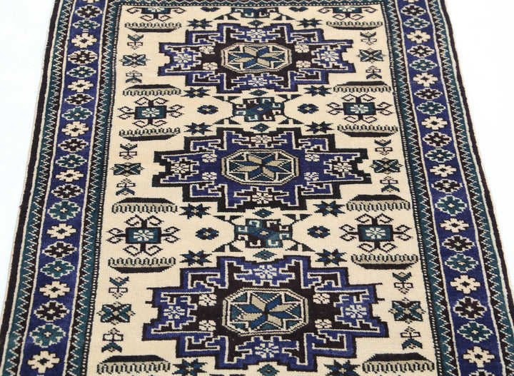Hand Knotted Persian Kazak Wool Rug 2' 5" x 3' 4" - No. AT58677