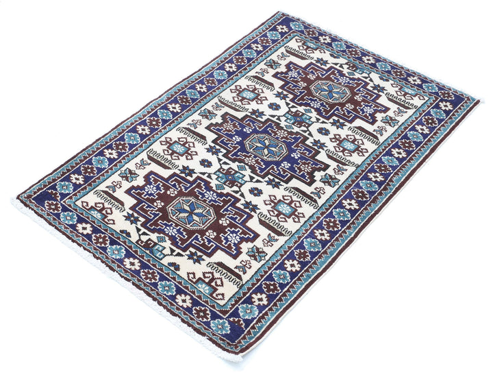 Hand Knotted Persian Kazak Wool Rug 2' 3" x 3' 6" - No. AT65074