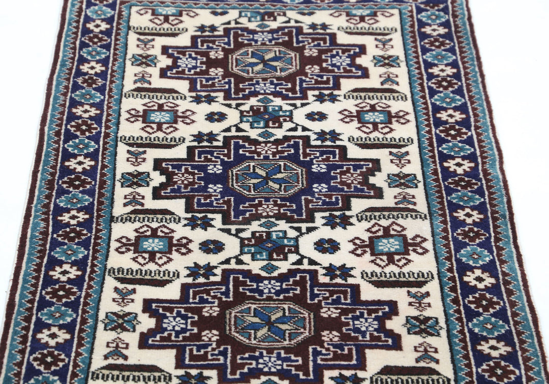 Hand Knotted Persian Kazak Wool Rug 2' 3" x 3' 6" - No. AT65074