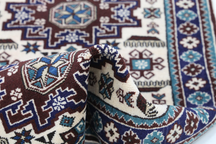 Hand Knotted Persian Kazak Wool Rug 2' 3" x 3' 6" - No. AT65074