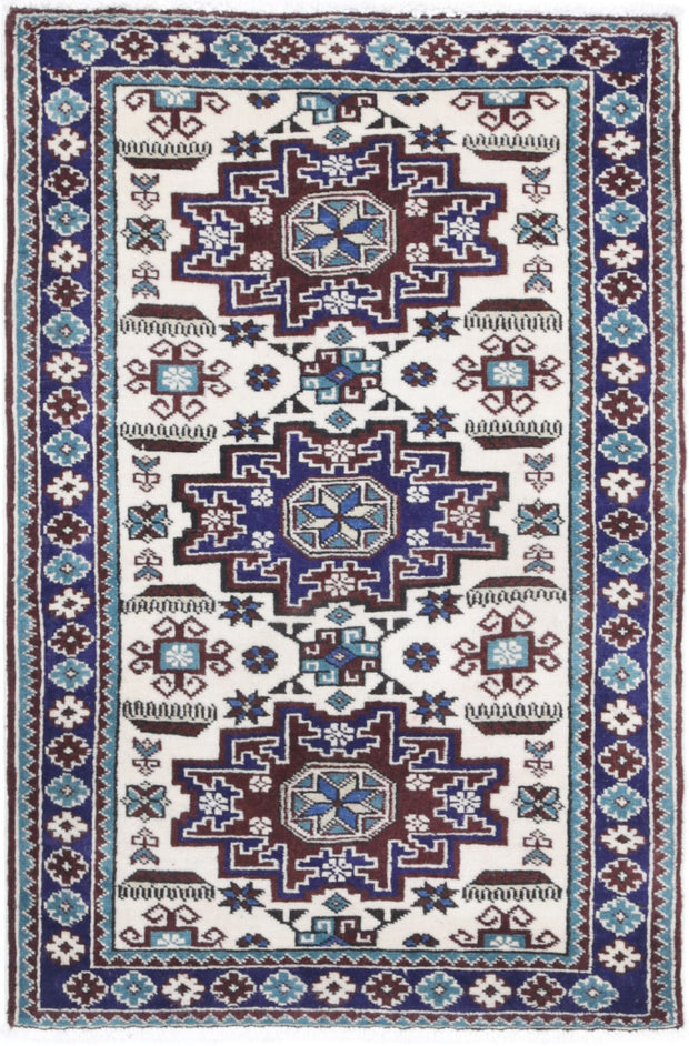Hand Knotted Persian Kazak Wool Rug 2' 3" x 3' 6" - No. AT65074