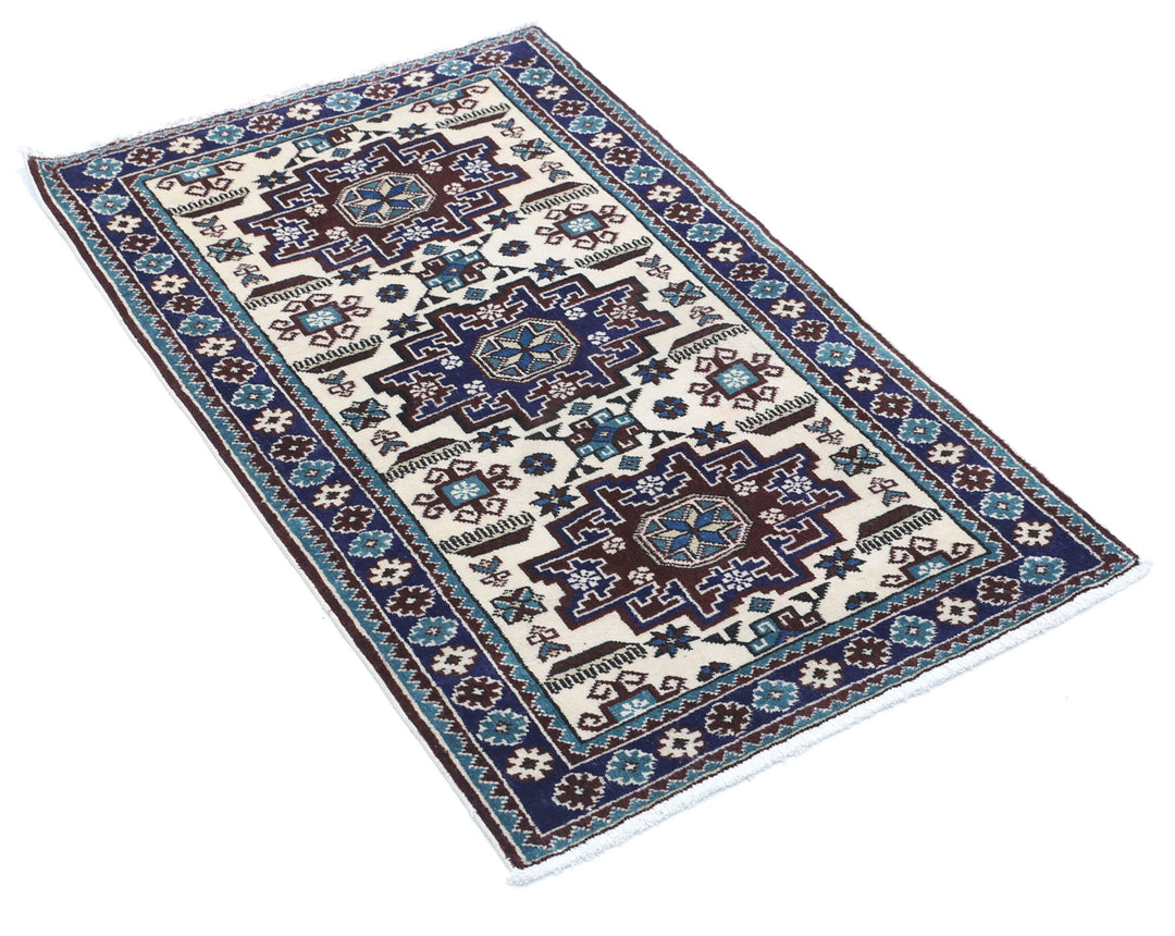 Hand Knotted Persian Kazak Wool Rug 2' 3" x 3' 6" - No. AT65074