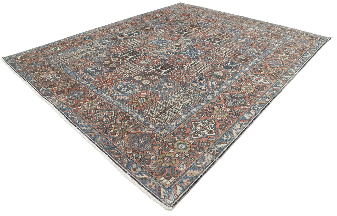 Hand Knotted Vintage Persian Bakhtiari Wool Rug 10' 7" x 13' 1" - No. AT20348