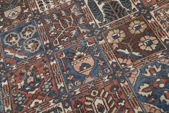 Hand Knotted Vintage Persian Bakhtiari Wool Rug 10' 7" x 13' 1" - No. AT20348