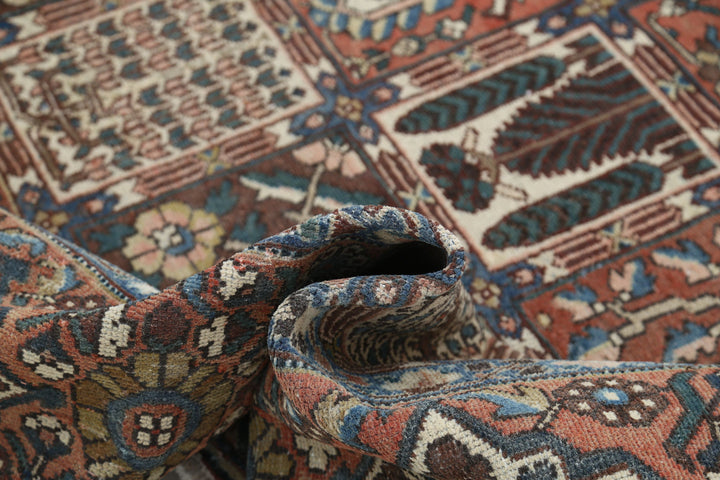 Hand Knotted Vintage Persian Bakhtiari Wool Rug 10' 7" x 13' 1" - No. AT20348