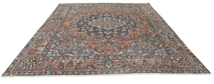 Hand Knotted Vintage Persian Bakhtiari Wool Rug 10' 0" x 11' 11" - No. AT36425