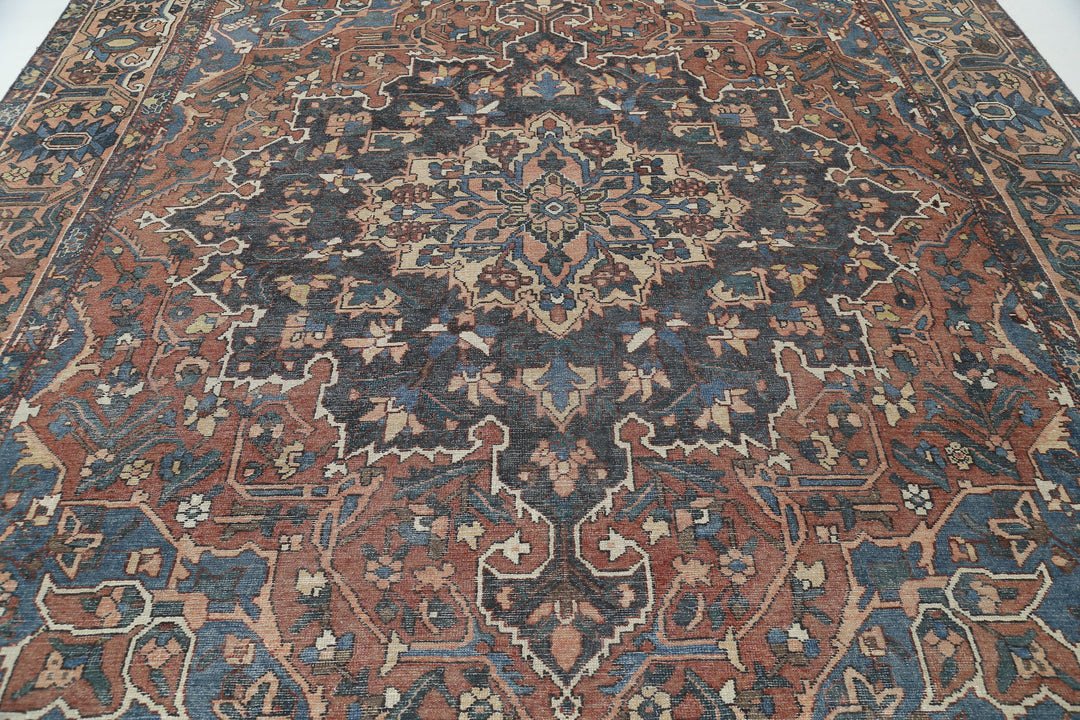 Hand Knotted Vintage Persian Bakhtiari Wool Rug 10' 0" x 11' 11" - No. AT36425