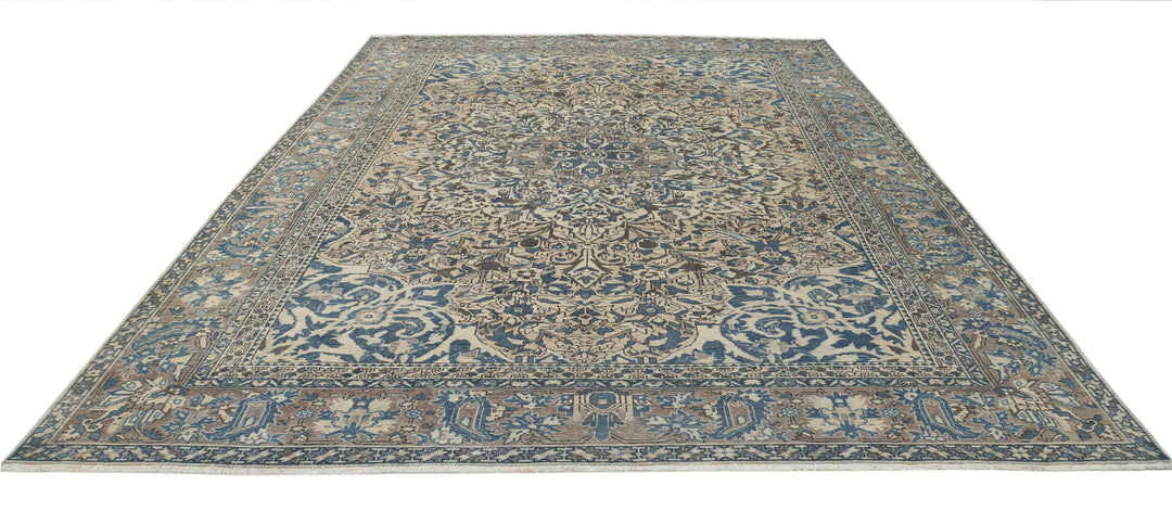 Hand Knotted Vintage Persian Bakhtiari Wool Rug 9' 7" x 12' 4" - No. AT45468