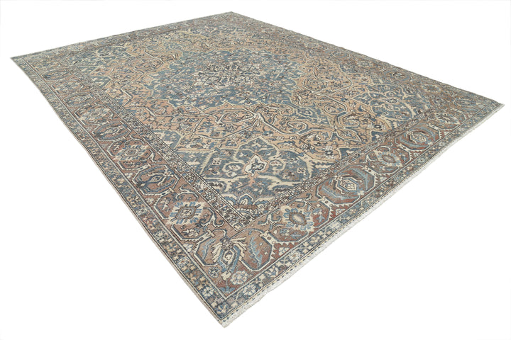 Hand Knotted Vintage Persian Bakhtiari Wool Rug 10' 6" x 13' 3" - No. AT93275