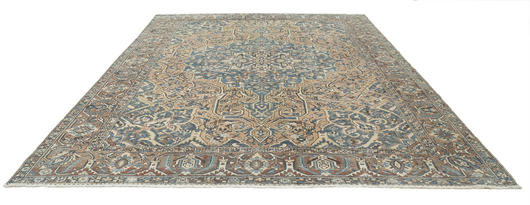 Hand Knotted Vintage Persian Bakhtiari Wool Rug 10' 6" x 13' 3" - No. AT93275