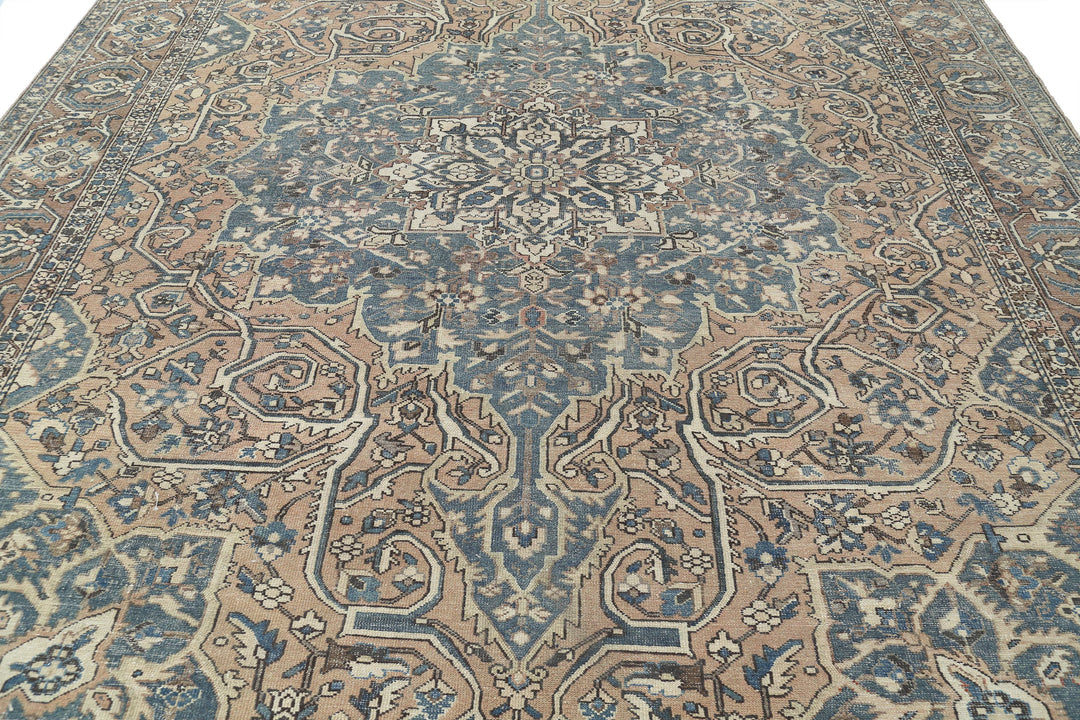Hand Knotted Vintage Persian Bakhtiari Wool Rug 10' 6" x 13' 3" - No. AT93275