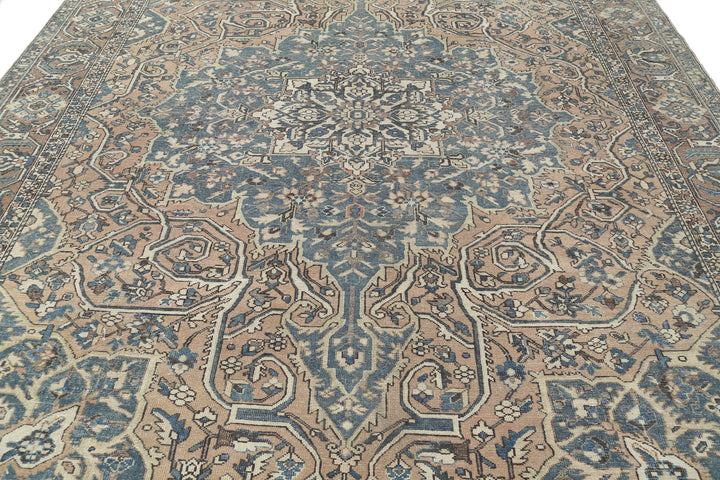 Hand Knotted Vintage Persian Bakhtiari Wool Rug 10' 6" x 13' 3" - No. AT93275