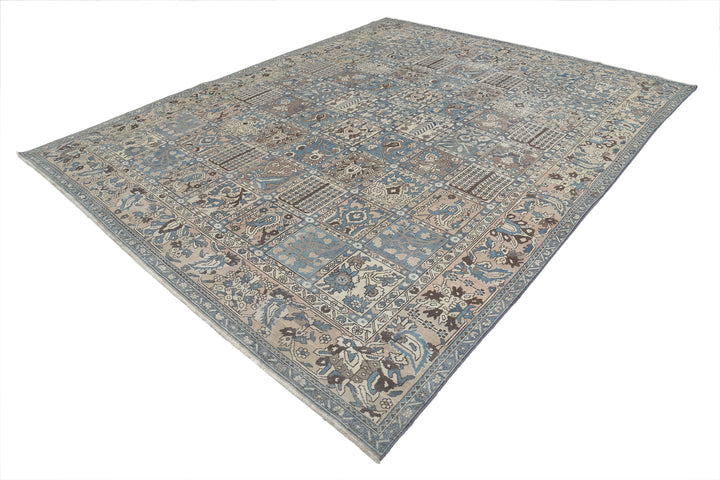 Hand Knotted Vintage Persian Bakhtiari Wool Rug 9' 7" x 12' 2" - No. AT61729