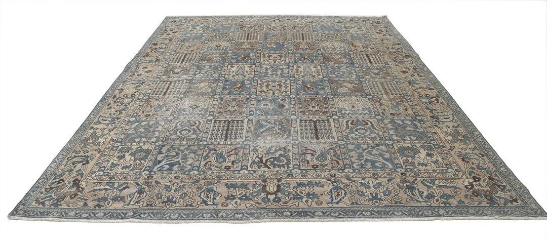 Hand Knotted Vintage Persian Bakhtiari Wool Rug 9' 7" x 12' 2" - No. AT61729