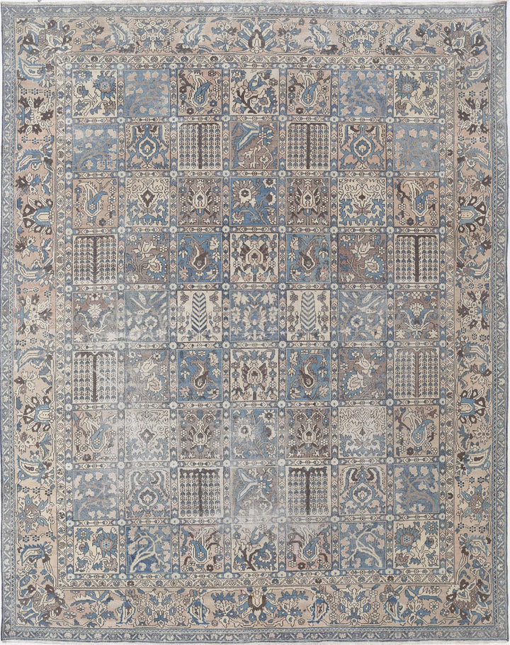 Hand Knotted Vintage Persian Bakhtiari Wool Rug 9' 7" x 12' 2" - No. AT61729