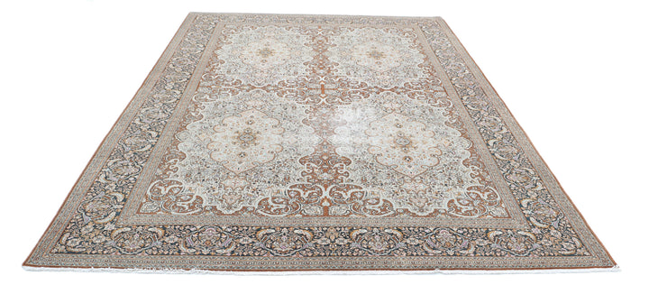 Hand Knotted Vintage Persian Bijar Wool Rug 7' 9" x 10' 11" - No. AT59560