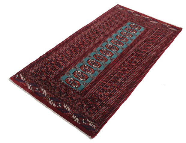 Hand Knotted Tribal Bokhara Wool Rug 2' 11" x 5' 6" - No. AT45083
