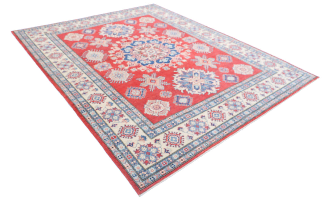 Hand Knotted Tribal Kazak Wool Rug 8' 0" x 9' 10" - No. AT96827