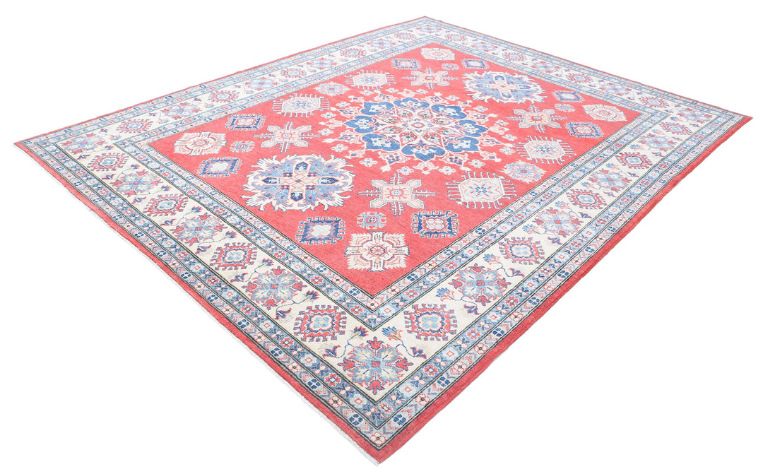 Hand Knotted Tribal Kazak Wool Rug 8' 0" x 9' 10" - No. AT96827