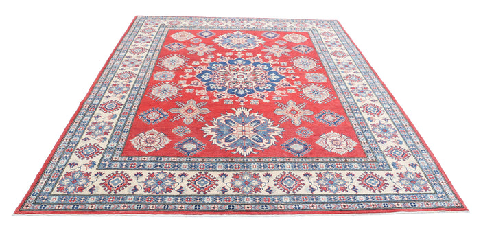 Hand Knotted Tribal Kazak Wool Rug 8' 0" x 9' 10" - No. AT96827