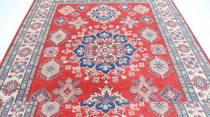Hand Knotted Tribal Kazak Wool Rug 8' 0" x 9' 10" - No. AT96827